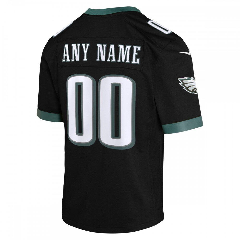 Philadelphia Eagles Nike Youth Alternate Custom Game Jersey - Black-GridironStore